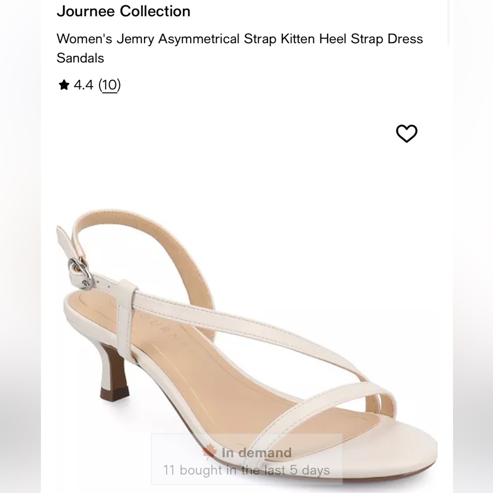 Journee Collection bone color Slingback Heels